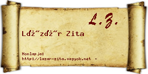 Lázár Zita névjegykártya