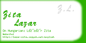 zita lazar business card